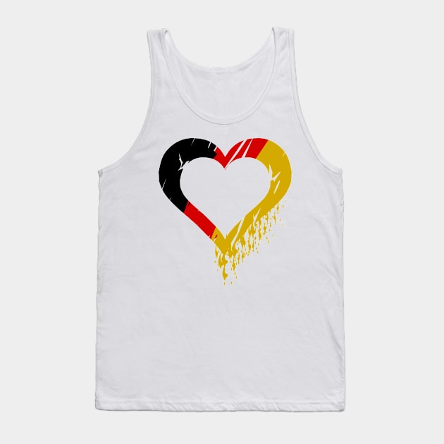 Germany heart Tank Top by Karpatenwilli